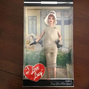 I love Lucy Barbie by Mattel.  Episode 147 ”Lucy Gets A Paris Gown”.